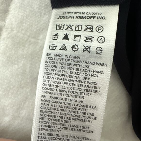 JOSEPH RIBKOFF Womens Dress XS Blue Pleated Chiffon Trapeze Cocktail Classic - Picture 8 of 11